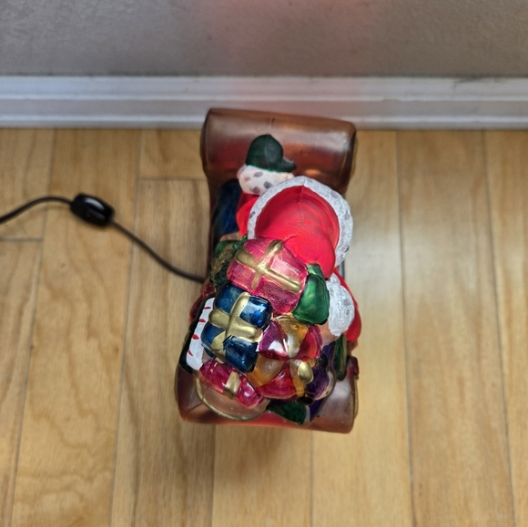 EM Merck Vintage Light Up Santa In Sleigh Old World Christmas 10th Anniversary - Picture 5 of 9